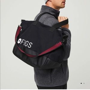 Figs laminated tote bag black